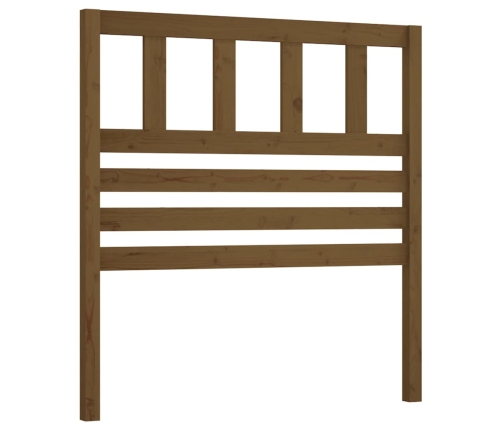 Cabecero de cama madera maciza de pino marrón miel 81x4x100 cm