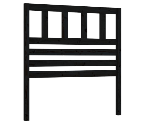 Cabecero de cama madera maciza de pino negro 81x4x100 cm