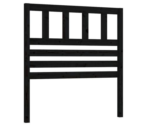 Cabecero de cama madera maciza de pino negro 96x4x100 cm