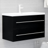 Mueble con lavabo madera de ingeniería negro