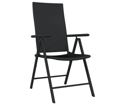 Juego de comedor de jardín 3 piezas negro