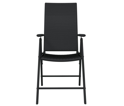 Juego de comedor de jardín 5 piezas negro