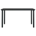 Juego de comedor para jardín 5 piezas negro
