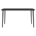 Juego de comedor para jardín 7 piezas negro