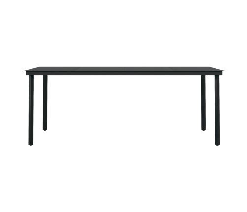 Juego de comedor de jardín 7 piezas negro