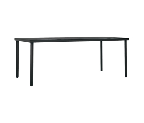 Juego de comedor de jardín 9 piezas negro