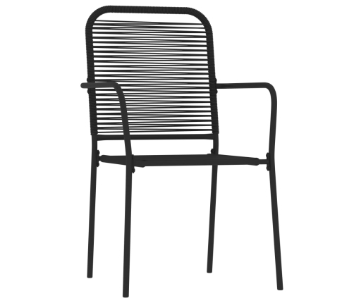 Juego de comedor de jardín 9 piezas negro