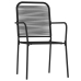 Juego de comedor de jardín 9 piezas negro