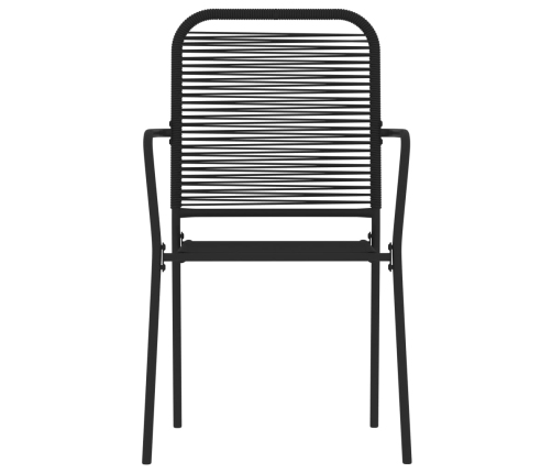 Juego de comedor de jardín 9 piezas negro