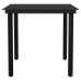 Juego de comedor para jardín 3 piezas negro
