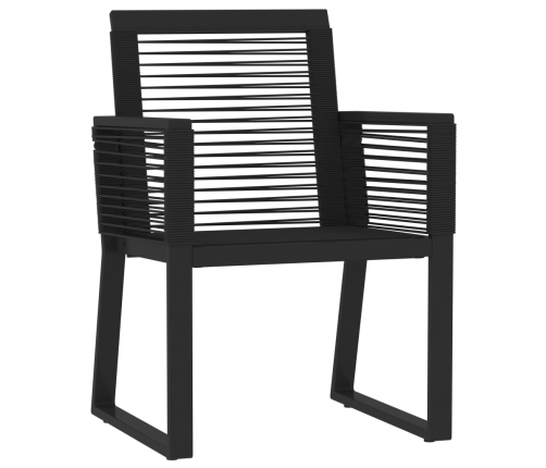 Juego de comedor de jardín 5 piezas negro