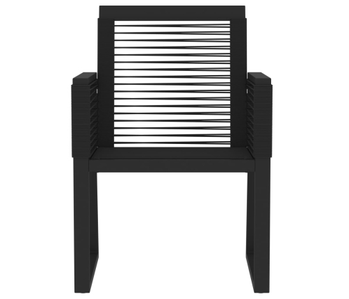 Juego de comedor de jardín 5 piezas negro