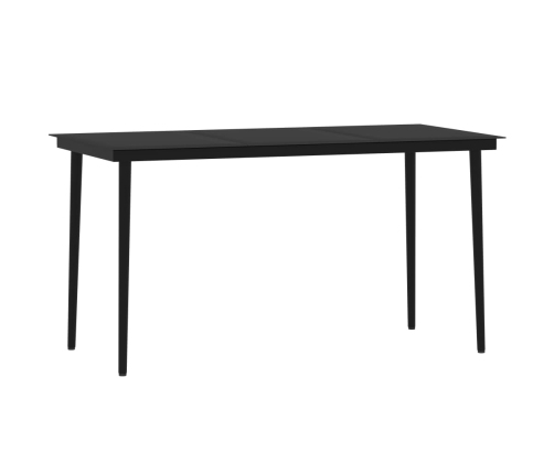 Juego de comedor de jardín 5 piezas negro