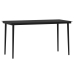 Juego de comedor de jardín 5 piezas negro