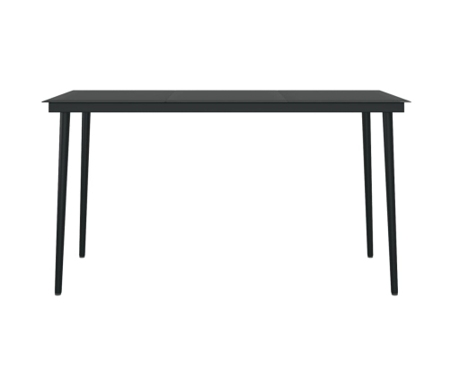 Juego de comedor de jardín 5 piezas negro