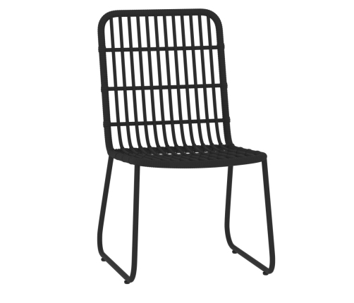 Juego de comedor para jardín 9 piezas negro