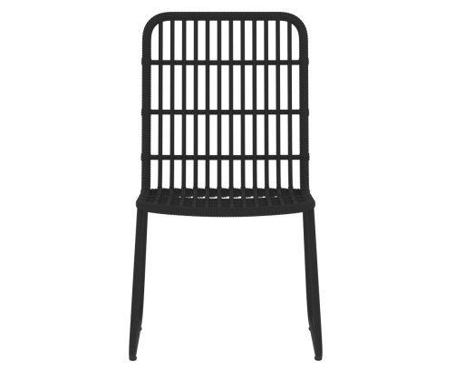 Juego de comedor para jardín 9 piezas negro