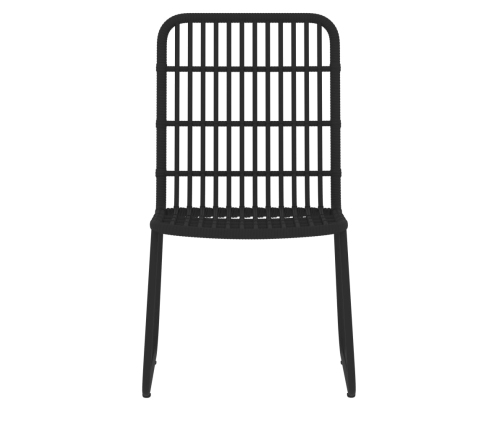Juego de comedor de jardín 5 piezas negro