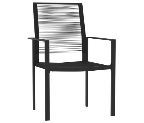Juego de comedor de jardín 3 piezas negro