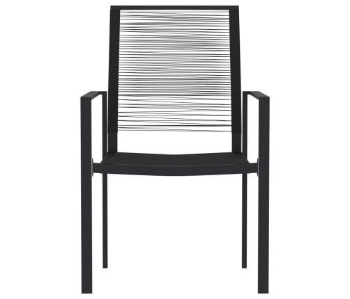 Juego de comedor de jardín 7 piezas negro