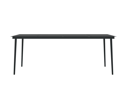 Juego de comedor de jardín 7 piezas negro