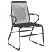 Juego de comedor para jardín 7 piezas ratán PVC negro