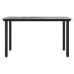 Juego de comedor para jardín 7 piezas ratán PVC negro