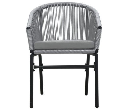 Juego de comedor de jardín 3 piezas gris