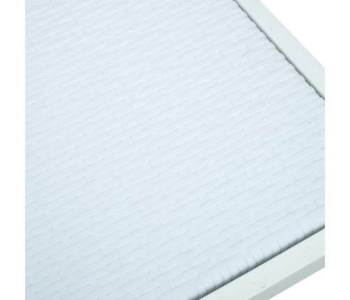 Juego de comedor para jardín 9 piezas blanco