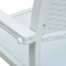 Juego de comedor para jardín 9 piezas blanco