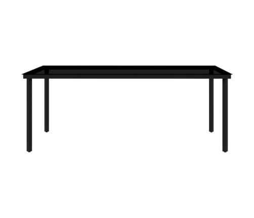 Juego de comedor para jardín 9 piezas blanco