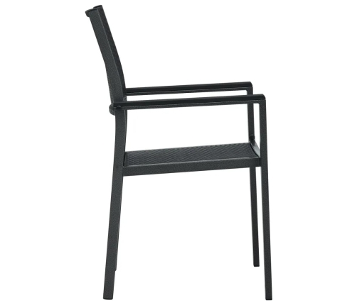 Juego de comedor para jardín 5 piezas negro