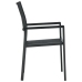 Juego de comedor para jardín 5 piezas negro
