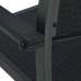 Juego de comedor para jardín 5 piezas negro
