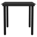Juego de comedor para jardín 5 piezas negro