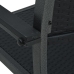 Juego de comedor para jardín 5 piezas negro