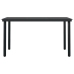 Juego de comedor para jardín 5 piezas negro