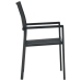 Juego de comedor para jardín 7 piezas negro