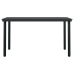 Juego de comedor para jardín 7 piezas negro