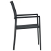 Juego de comedor para jardín 7 piezas negro