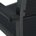 Juego de comedor para jardín 7 piezas negro