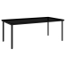Juego de comedor para jardín 7 piezas negro