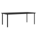 Juego de comedor de jardín 7 piezas con cojines gris y negro