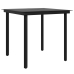 Juego de comedor de jardín 3 piezas con cojines beige y negro