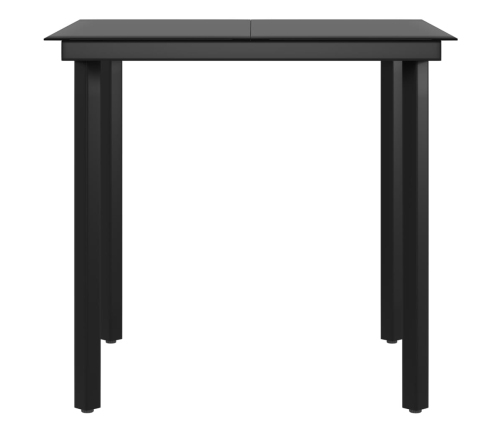 Juego de comedor de jardín 3 piezas con cojines beige y negro