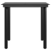 Juego de comedor de jardín 3 piezas con cojines beige y negro