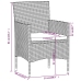 Juego de comedor de jardín 3 piezas con cojines beige y negro