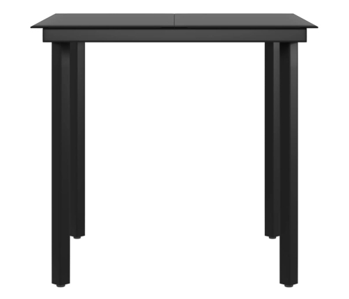 Juego de comedor de jardín 5 piezas con cojines marrón y negro