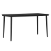 Juego de comedor de jardín 7 piezas con cojines gris y negro