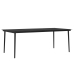 Juego de comedor para jardín 9 piezas con cojines gris y negro